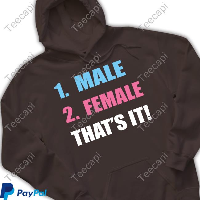 1 Male 2 Female That's It Hoodie Sweatshirt